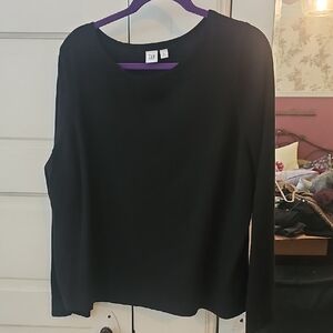 GAP Classic Lightweight Black Long Sleeve Sweater XL Boxy Cut